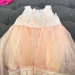 Elegant Pink Lace Dress